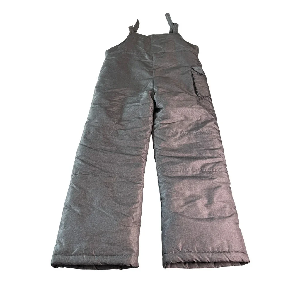 London Fog Girls Winter Ski Bibs Pants Size M 10-12 Gray Insulated Snow Pants